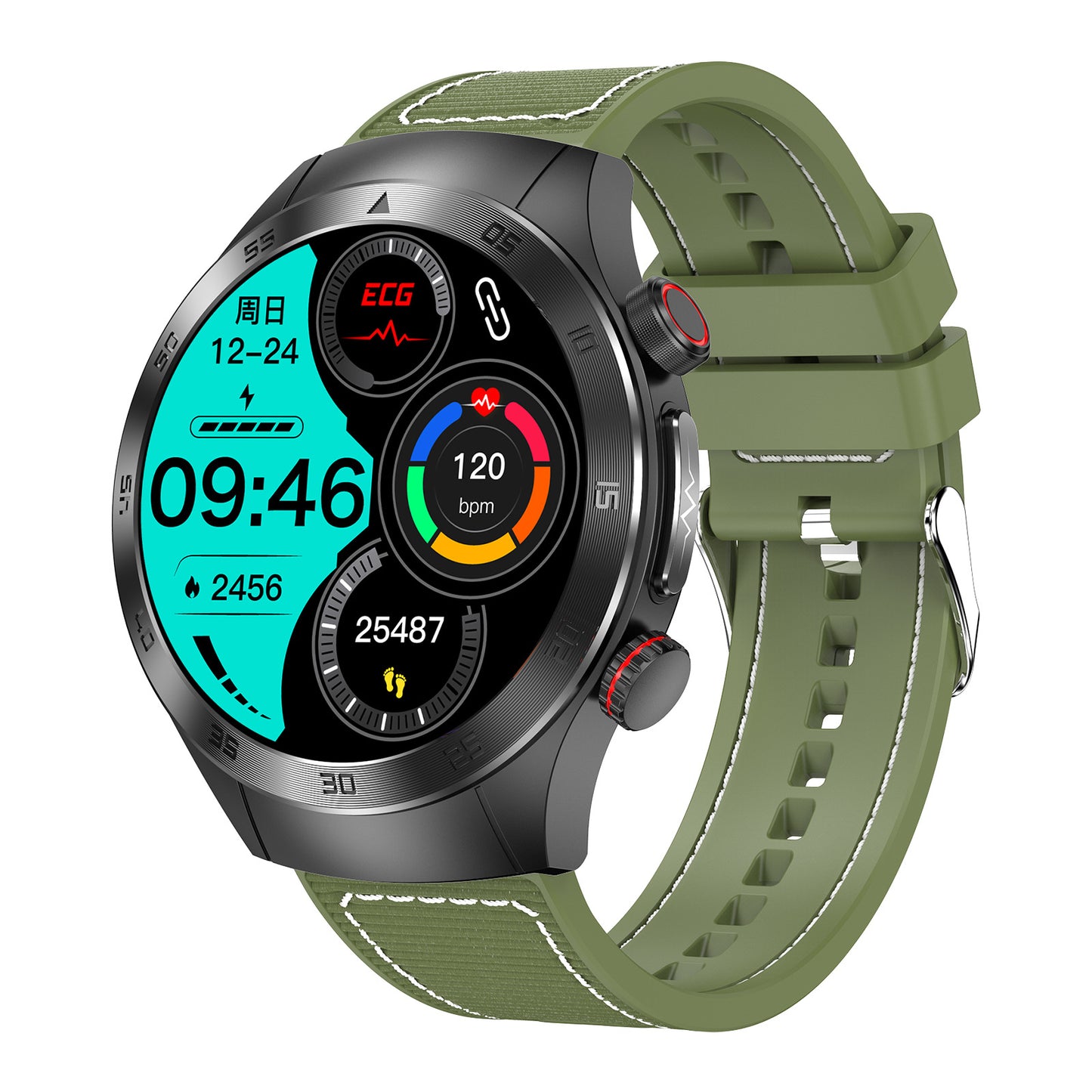 Fitaos Max 2 Lasertherapie-Smartwatch mit EKG, Blutzucker, Blutsauerstoff, Harnsäure, Lipidüberwachung
