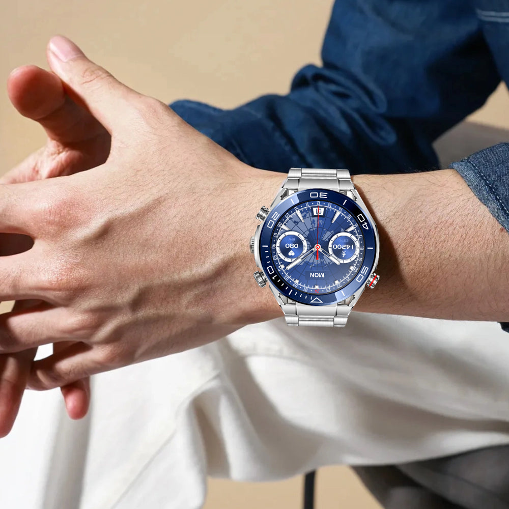 FITAOS Max 1 Herzfrequenz Blutzucker EKG/EKG Blutdrucküberwachung Bluetooth Talk Smartwatch