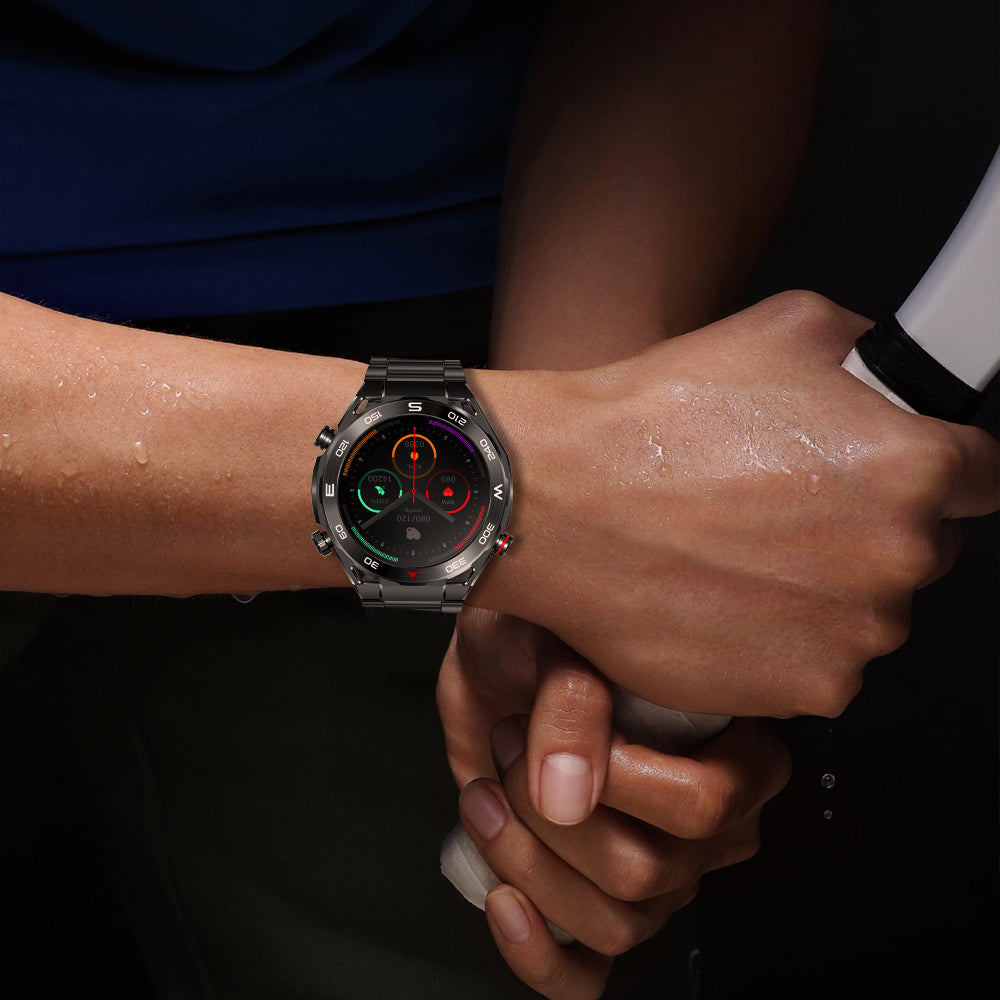 FITAOS Max 1 Herzfrequenz Blutzucker EKG/EKG Blutdrucküberwachung Bluetooth Talk Smartwatch