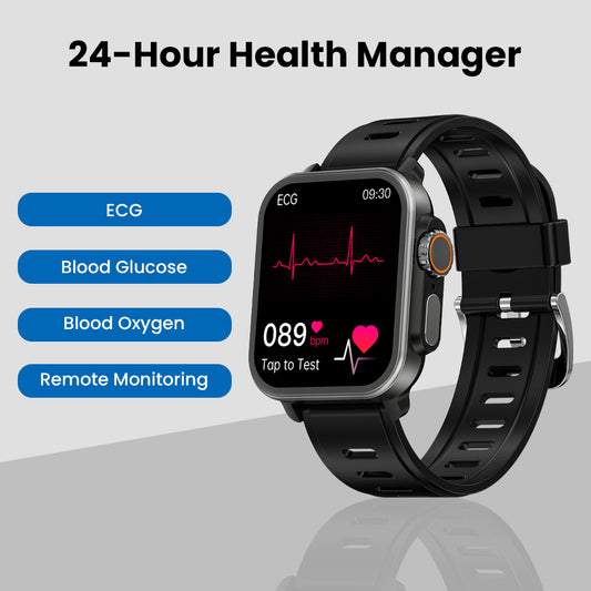 Fitaos VEE EKG/EKG Blutzucker Blutsauerstoff Herzfrequenz Überwachung Sport SmartWatch