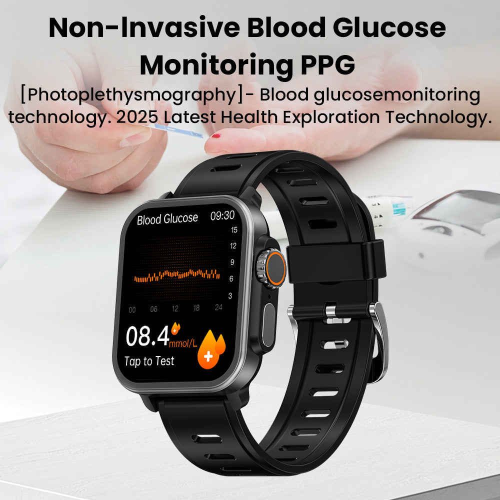 Fitaos VEE EKG/EKG Blutzucker Blutsauerstoff Herzfrequenz Überwachung Sport SmartWatch