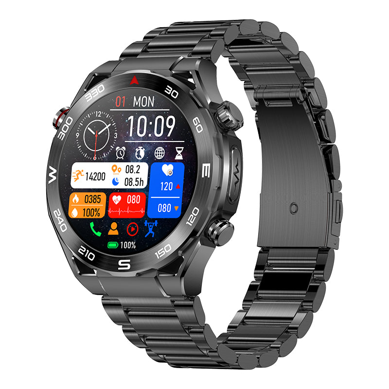 FITAOS Max 1 Herzfrequenz Blutzucker EKG/EKG Blutdrucküberwachung Bluetooth Talk Smartwatch