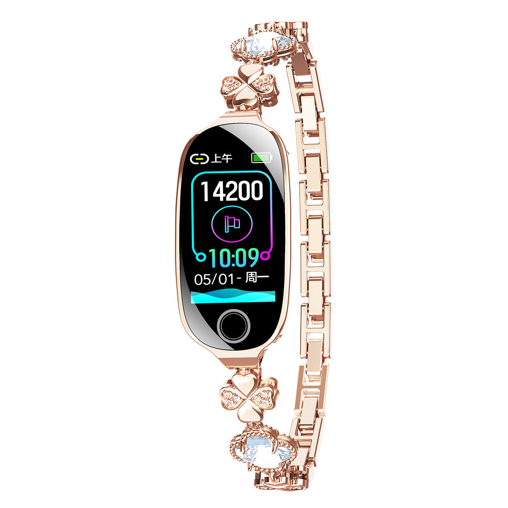 Fitaos Blutzucker Blutdrucküberwachung Luxus Diamant Design Fashion Smartwatch