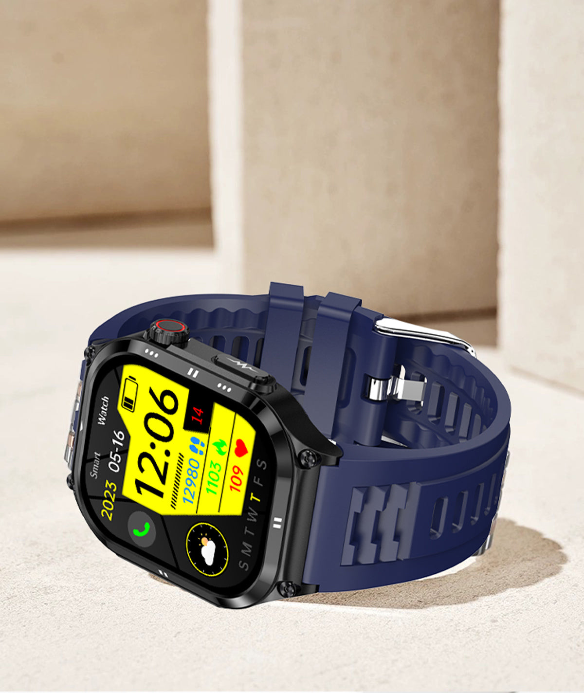 Fitaos H9 EKG Blutzucker Harnsäure Cholesterin Stressüberwachung Smartwatch