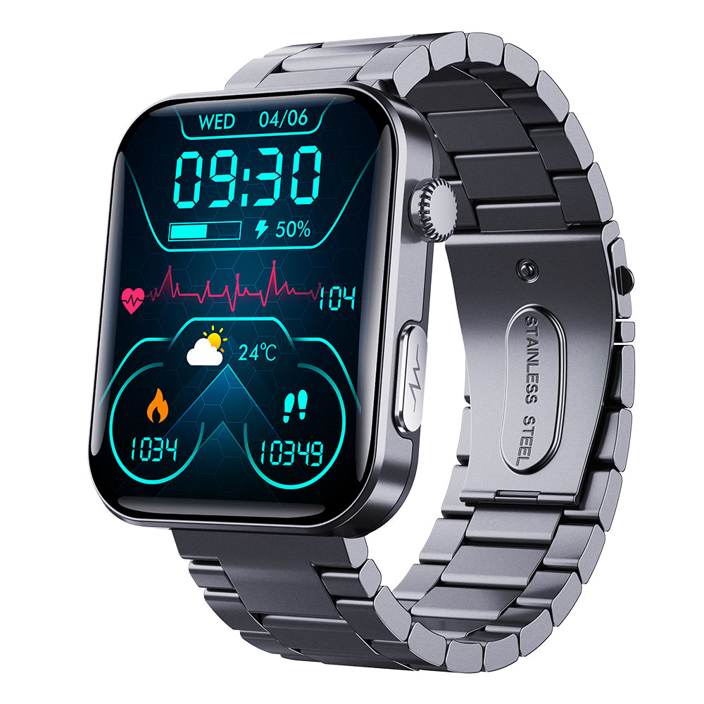 Fitaos Max 6 EKG Blutzucker Harnsäure Cholesterin Stressüberwachung Smartwatch