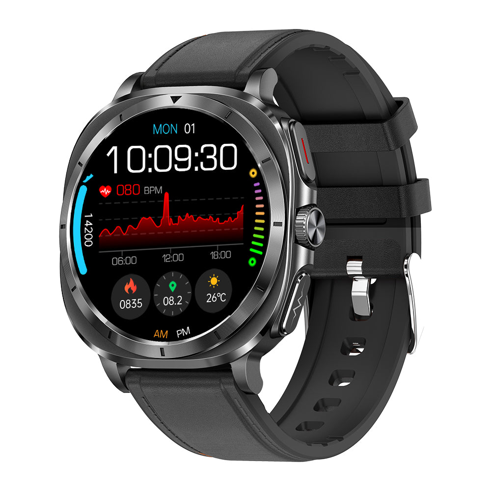 Fitaos H9 EKG Blutzucker Harnsäure Cholesterin Stressüberwachung Smartwatch