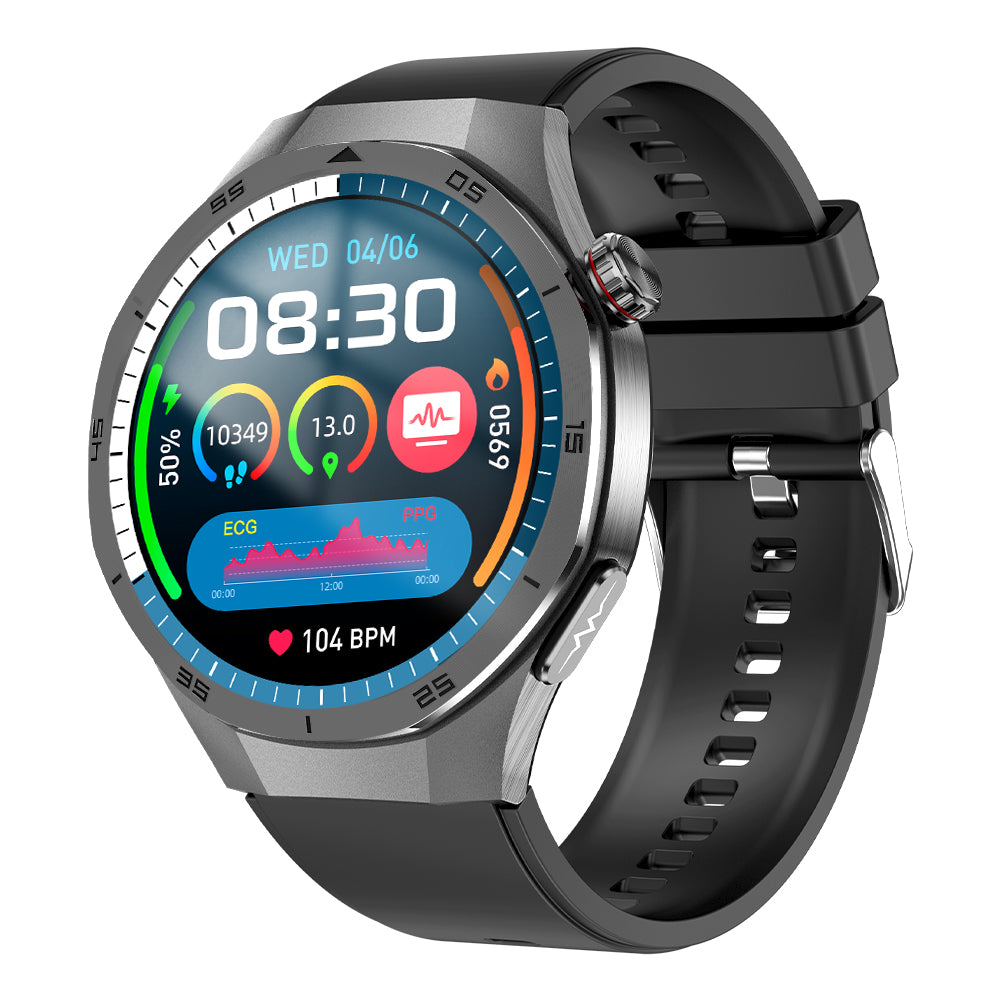 Fitaos H9 EKG Blutzucker Harnsäure Cholesterin Stressüberwachung Smartwatch