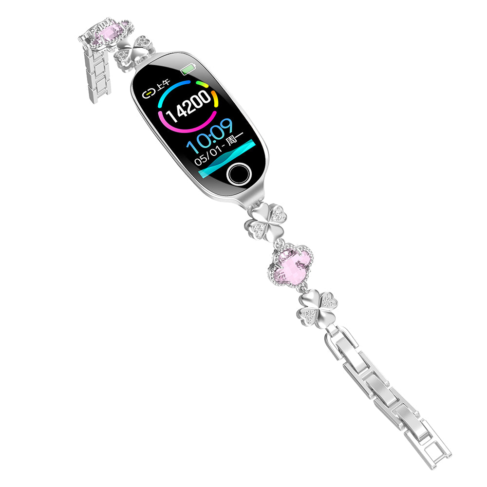 Fitaos Blutzucker Blutdrucküberwachung Luxus Diamant Design Fashion Smartwatch