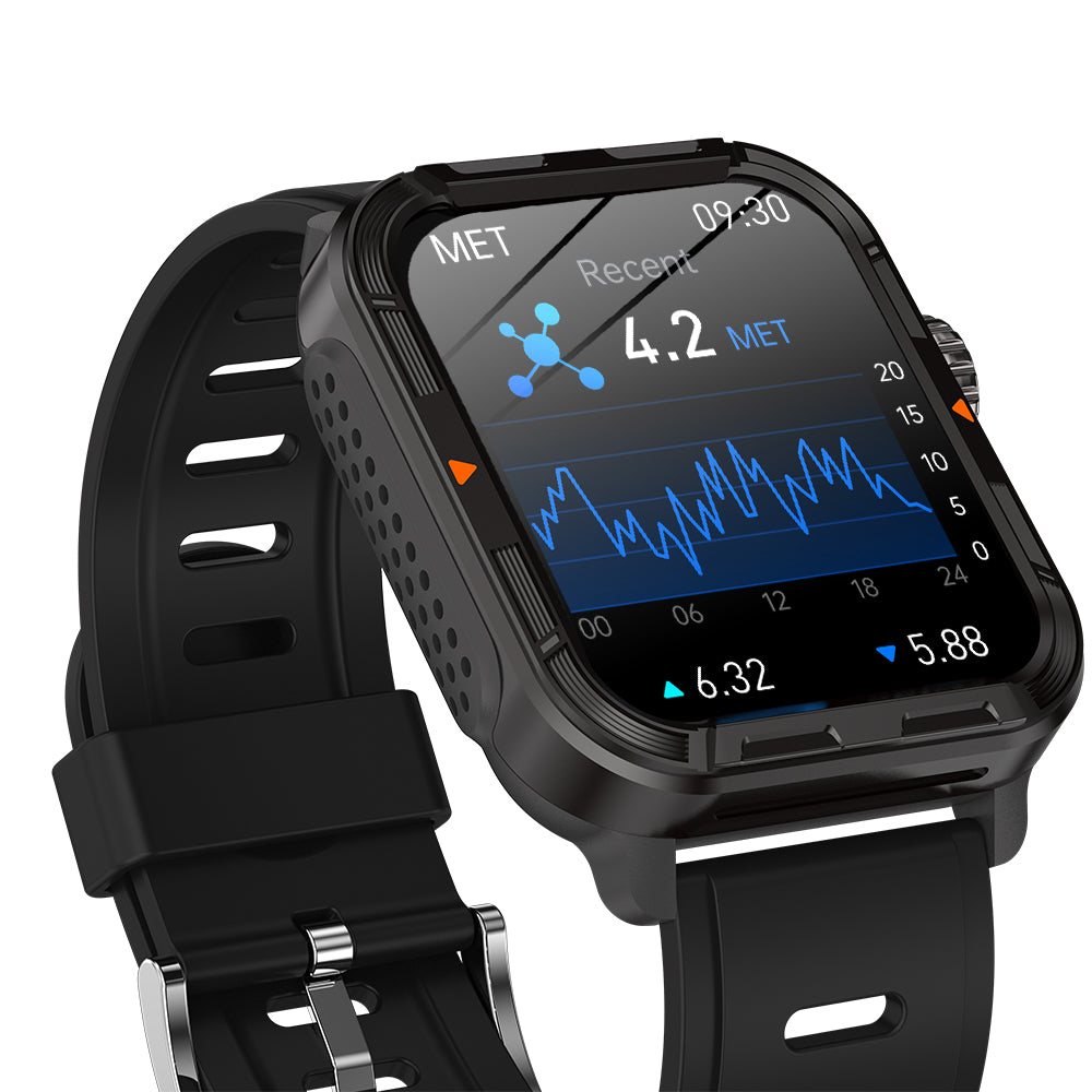 FITAOS VEE PRO Robuste Sport-Smartwatch zur Überwachung der Körperzusammensetzung/EKG/Blutzucker/Blutdruck/Herzfrequenz