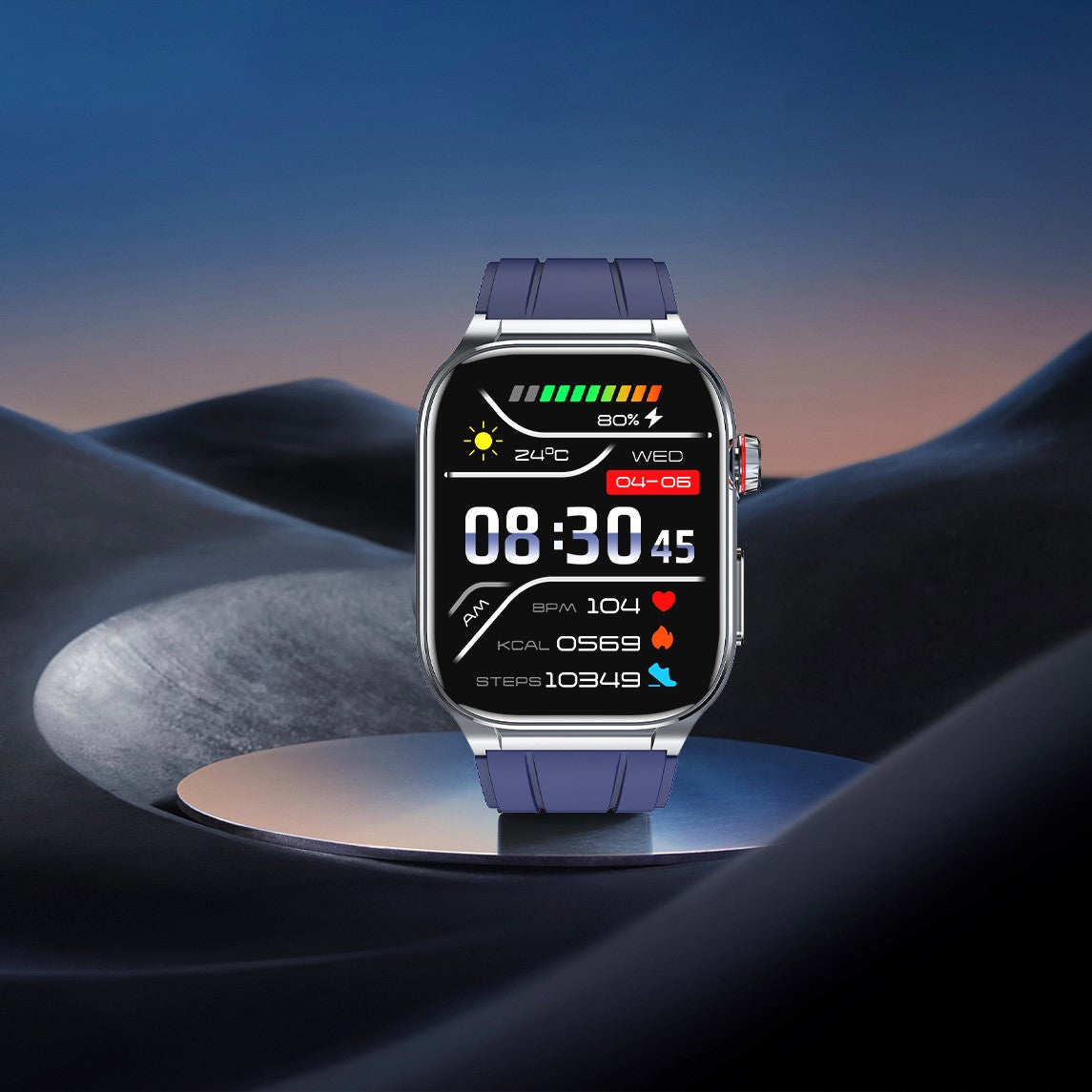 Fitaos Pro 9 High-End Flagship Smartwatch EKG Blutzucker Harnsäure Cholesterin Stressüberwachung