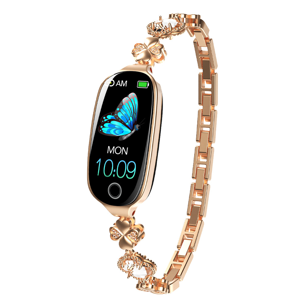Fitaos Blutzucker Blutdrucküberwachung Luxus Diamant Design Fashion Smartwatch