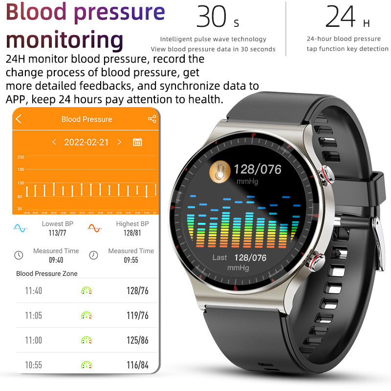 FITAOS 2025 Neue EKG+PPG-Smartwatch mit vollem Touchscreen und Blutsauerstoff, Blutdruck, Herzfrequenz