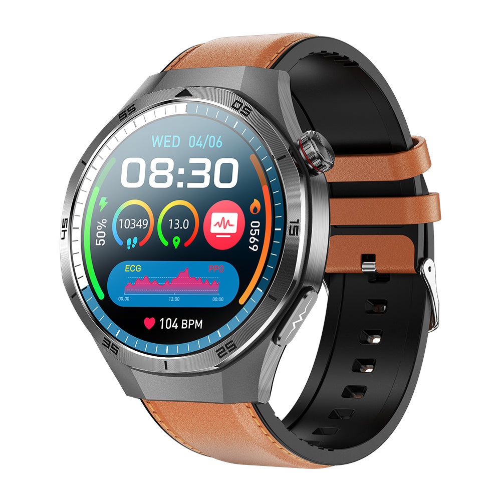 Fitaos H9 EKG Blutzucker Harnsäure Cholesterin Stressüberwachung Smartwatch