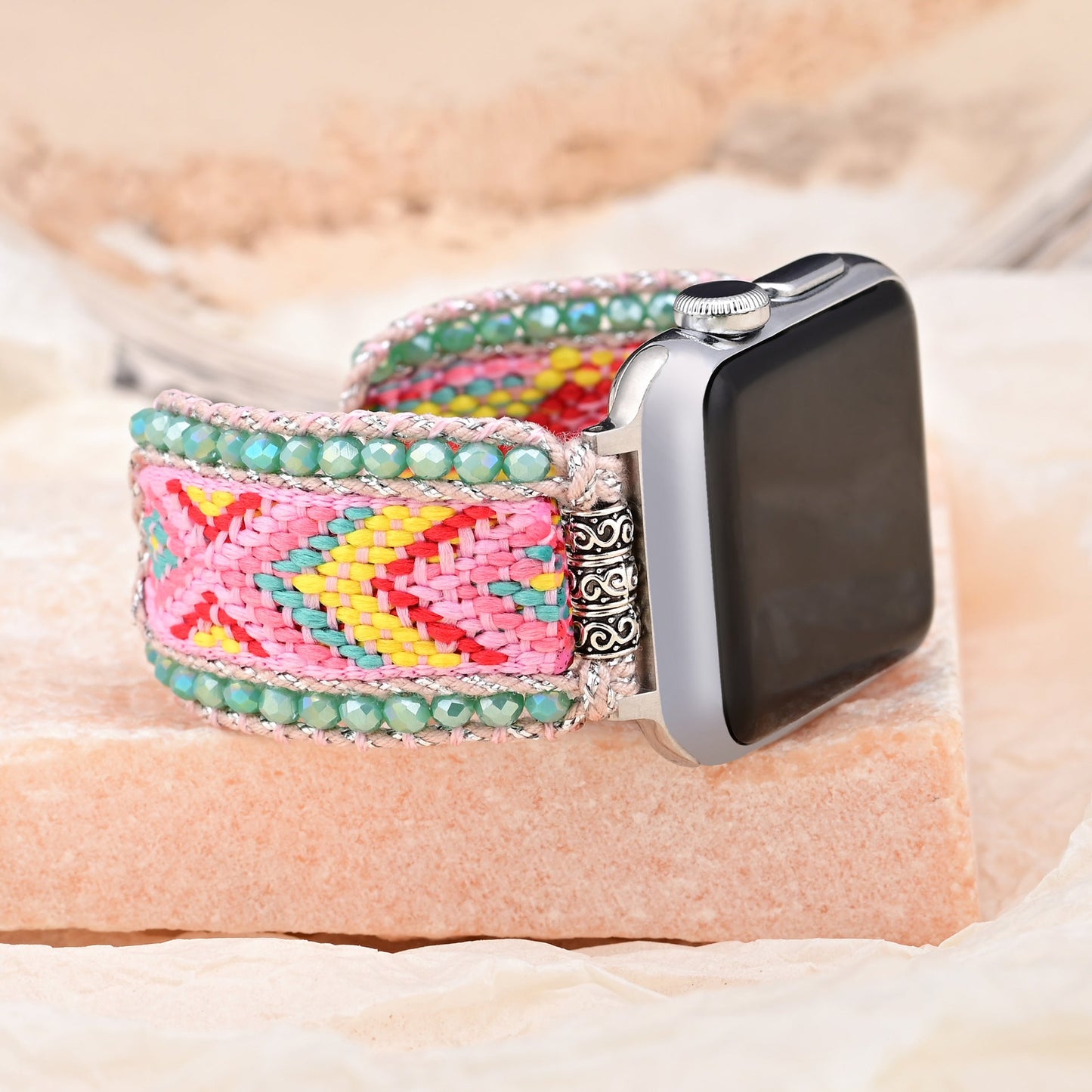 Gewebtes Uhrenarmband aus Nylon im Boho-Stil