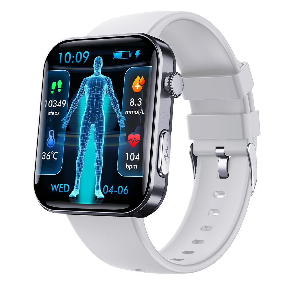Fitaos Max 6 EKG Blutzucker Harnsäure Cholesterin Stressüberwachung Smartwatch