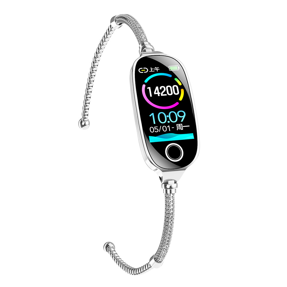 Fitaos Blutzucker Blutdrucküberwachung Luxus Diamant Design Fashion Smartwatch
