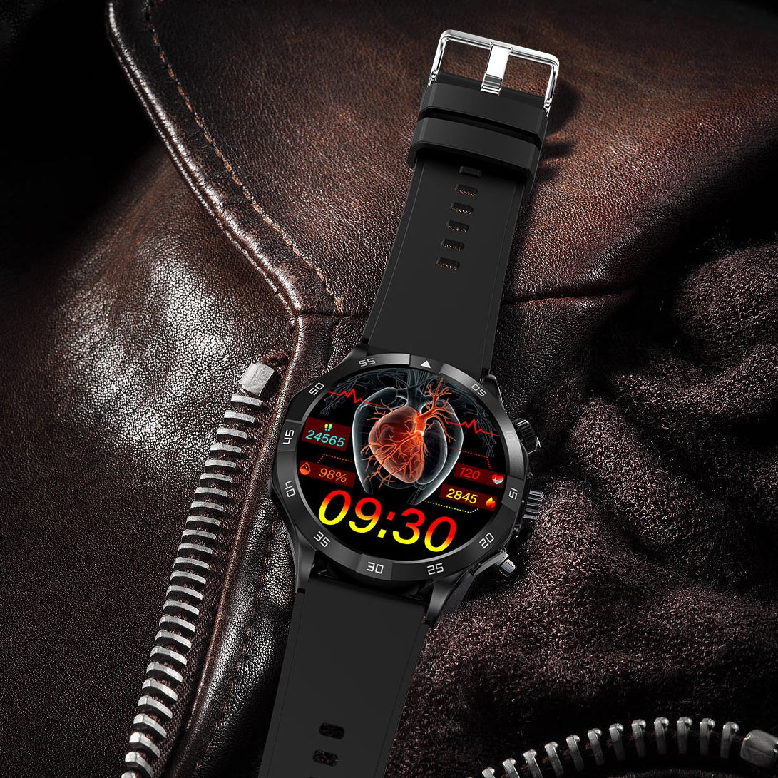 Fitaos H9 EKG Blutzucker Harnsäure Cholesterin Stressüberwachung Smartwatch