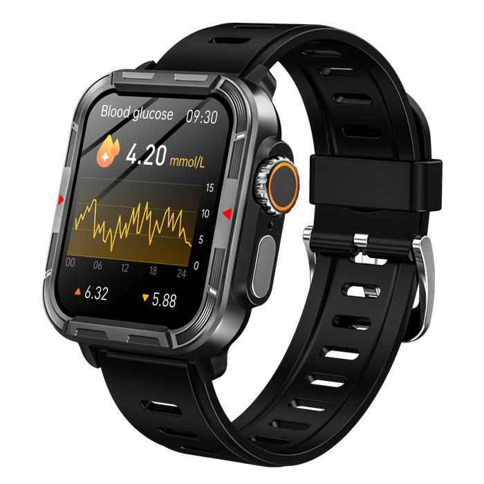 FITAOS VEE PRO Robuste Sport-Smartwatch zur Überwachung der Körperzusammensetzung/EKG/Blutzucker/Blutdruck/Herzfrequenz