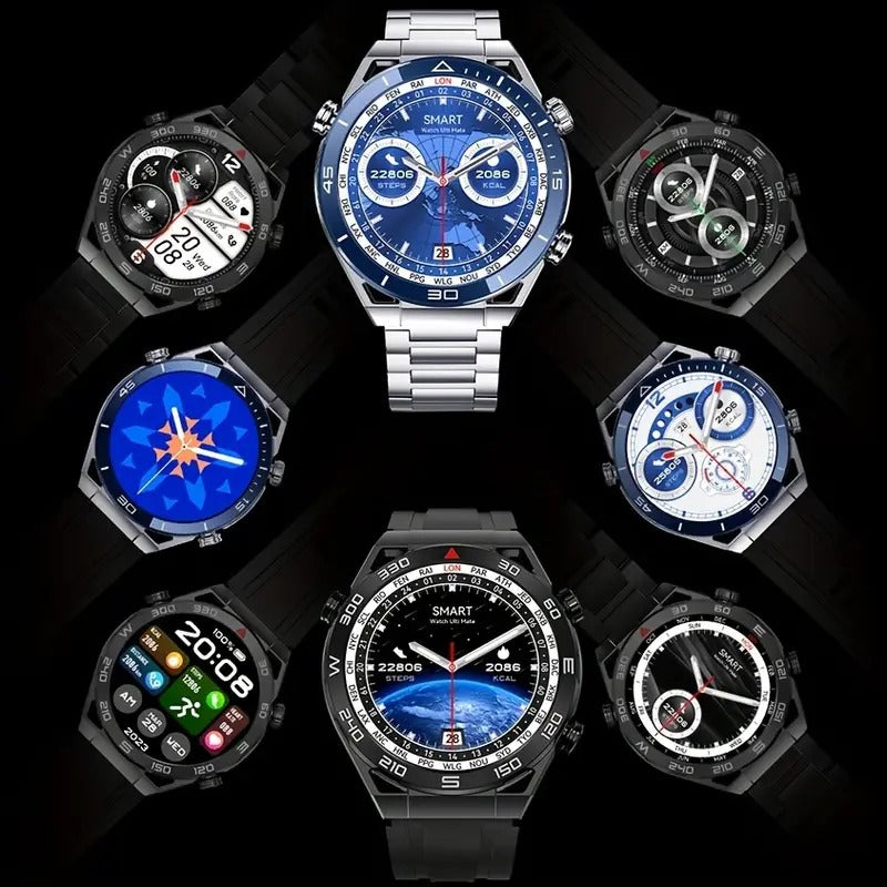 FITAOS EKG Blutzucker Blutdrucküberwachung Bluetooth Talk Sport Smartwatch