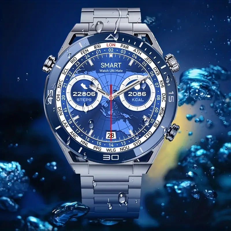 FITAOS EKG Blutzucker Blutdrucküberwachung Bluetooth Talk Sport Smartwatch