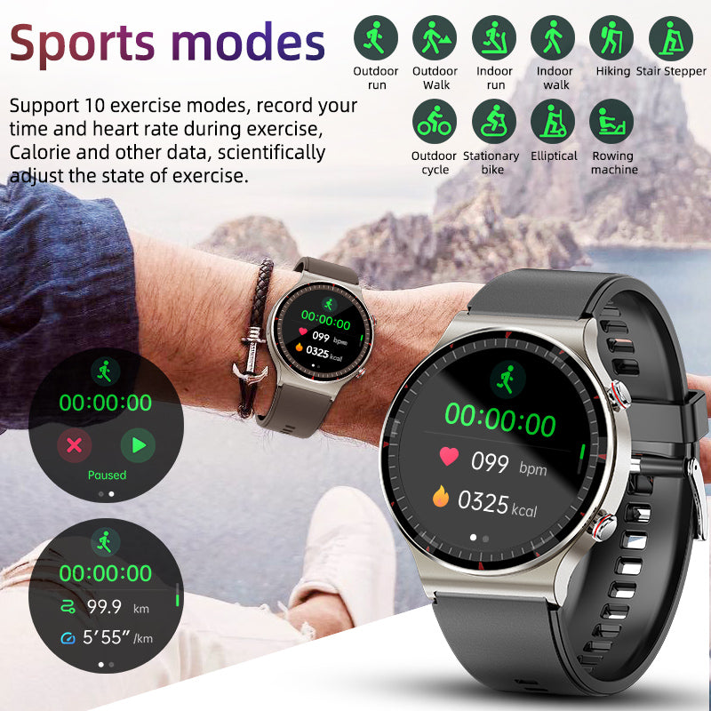 FITAOS EKG Blutsauerstoff Herzfrequenz Gesundheitsüberwachung Smart Watch Pro1 für Frauen oder Männer