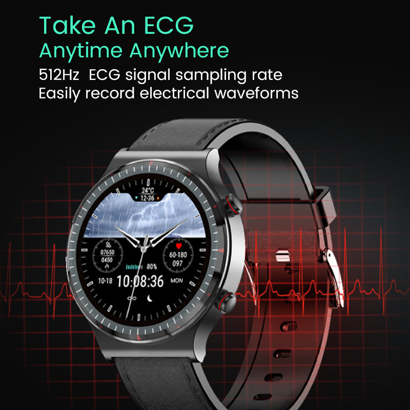 FITAOS EKG Blutsauerstoff Herzfrequenz Gesundheitsüberwachung Smart Watch Pro1 für Frauen oder Männer