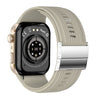 Back of the FITAOS Max 7 smartwatch showing the air vent of its built-in air pump
