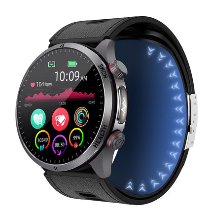 Fitaos Max 5 High Precision Air Pump Blood Pressure ECG Blood Sugar Blood Oxygen Monitoring SmartWatch