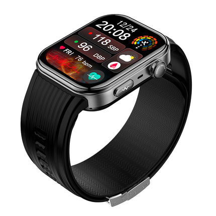 Fitaos Max 7 AI Analysis Air Pump Blood Pressure ECG Blood Sugar Blood Oxygen Monitoring SOS SmartWatch