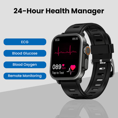 Fitaos VEE EKG/EKG Blutzucker Blutsauerstoff Herzfrequenz Überwachung Sport SmartWatch 