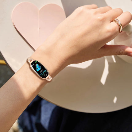 Fitaos Blutzucker Blutdrucküberwachung Luxus Diamant Design Fashion Smartwatch 