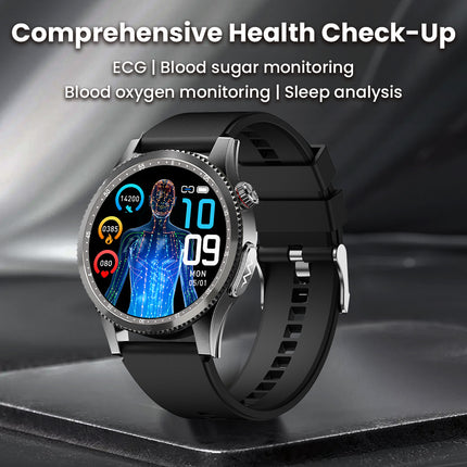 Fitaos H9 EKG Blutzucker Harnsäure Cholesterin Stressüberwachung Smartwatch