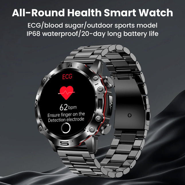 Fitaos PRO 3 High-End-EKG/EKG-Blutzucker-Gesundheits-Sport-Smartwatch