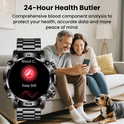 Fitaos PRO 3 High-End-EKG/EKG-Blutzucker-Gesundheits-Sport-Smartwatch