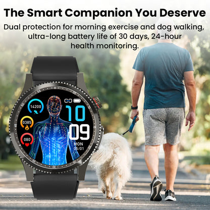 Fitaos H9 EKG Blutzucker Harnsäure Cholesterin Stressüberwachung Smartwatch