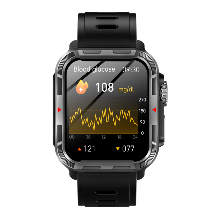 FITAOS VEE PRO Robuste Sport-Smartwatch zur Überwachung der Körperzusammensetzung/EKG/Blutzucker/Blutdruck/Herzfrequenz 