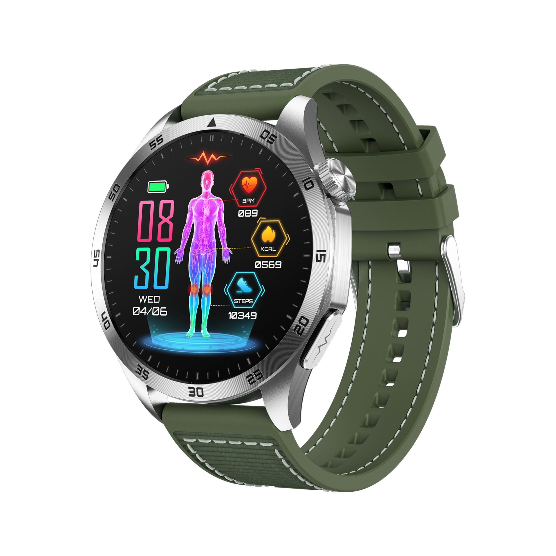 Fitaos pro 4 Intelligente mikrophysikalische Untersuchung Blutzucker-EKG Blutsauerstoffüberwachung Smartwatch 