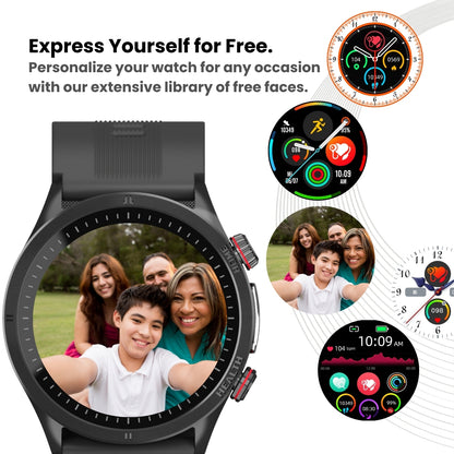 Fitaos Max 5 High Precision Air Pump Blood Pressure ECG Blood Sugar Blood Oxygen Monitoring SmartWatch