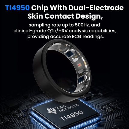 FITAOS V8 High-end Flagship Blood Glucose ECG/EKG Blood Pressure Monitoring AI Health Analysis Smart Ring