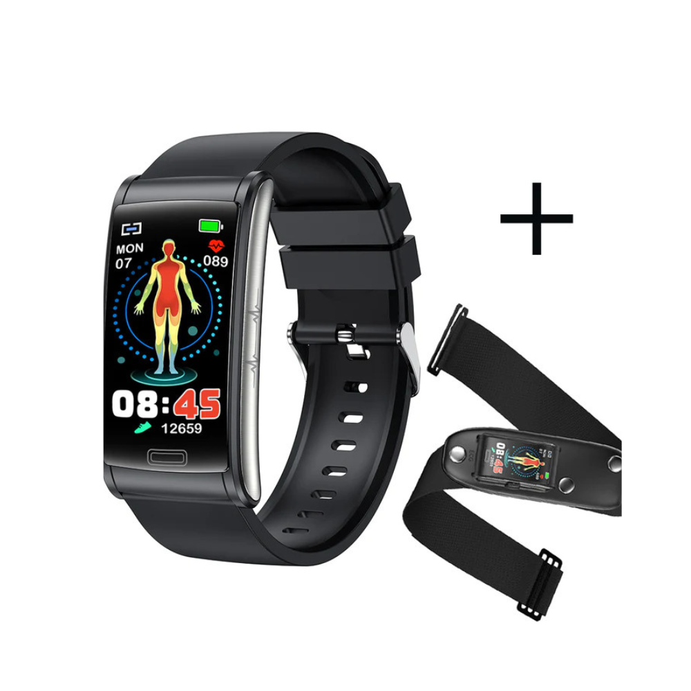 FITAOS Smart Armband 3-Kanal-EKG Blutdruck Blutsauerstoff Blutzucker Schlaferkennung