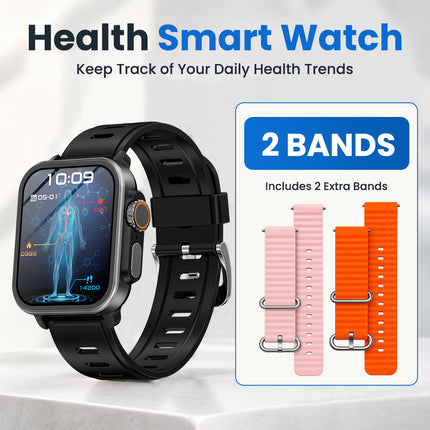 Fitaos VEE EKG/EKG Blutzucker Blutsauerstoff Herzfrequenz Überwachung Sport SmartWatch 