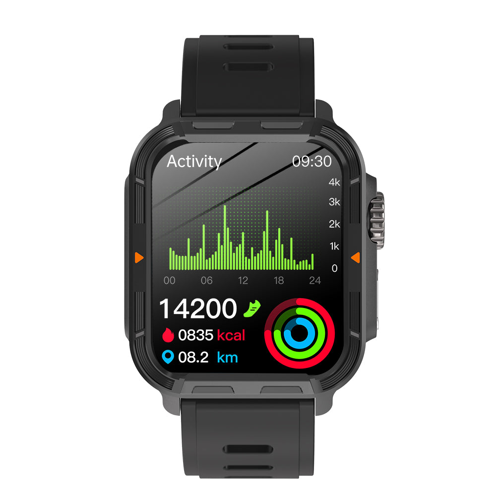 FITAOS VEE PRO Robuste Sport-Smartwatch zur Überwachung der Körperzusammensetzung/EKG/Blutzucker/Blutdruck/Herzfrequenz 