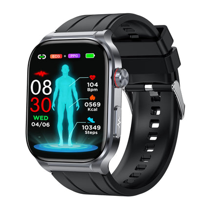 Fitaos Pro 9 High-End Flagship Smartwatch EKG Blutzucker Harnsäure Cholesterin Stressüberwachung