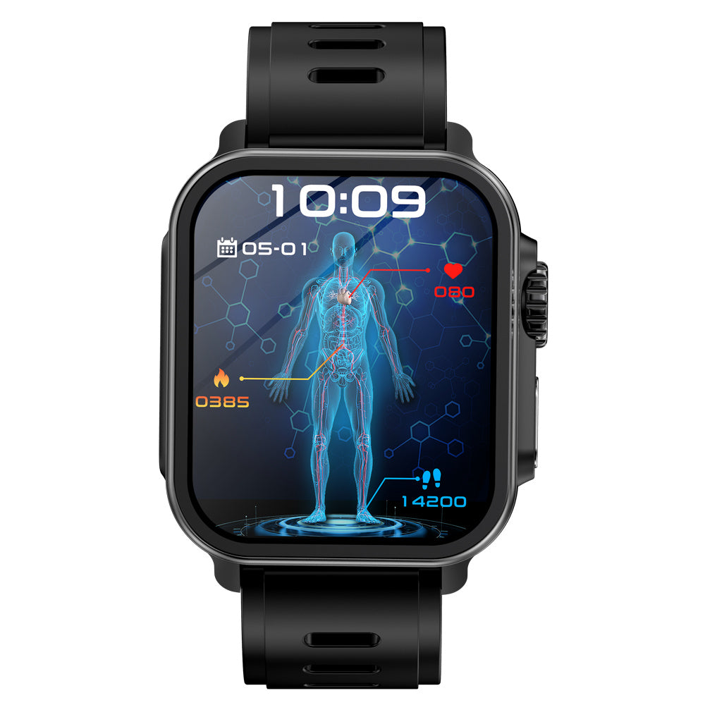 FITAOS VEE Bluetooth-Anruf EKG/EKG Blutsauerstoff Herzfrequenz Blutzuckerüberwachung Musik SmartWatch 