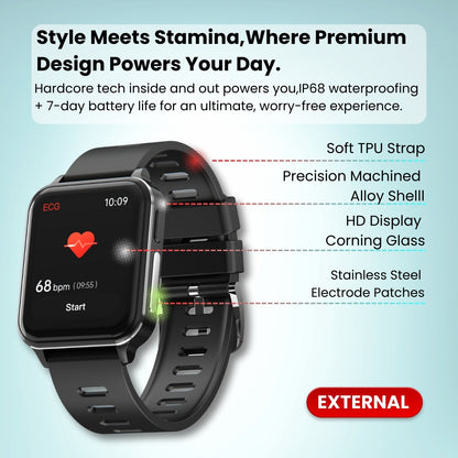 CFDA-zertifizierte Gesundheits-EKG-Smartwatch mit Blutsauerstoff-Herzfrequenzmesser, Schlafüberwachung, Gesundheits-Tracker-Uhr 