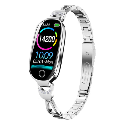 Fitaos Blutzucker Blutdrucküberwachung Luxus Diamant Design Fashion Smartwatch 
