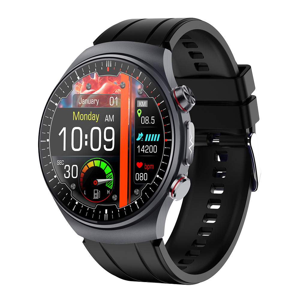 Fitaos Pro 10 High-End Flagship Smartwatch EKG Blutzucker Harnsäure Cholesterin Stressüberwachung 