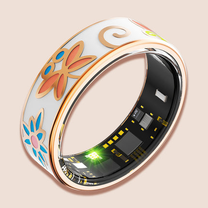 Fitaos R10 Colour Enamels Blood Sugar Blood Pressure Blood oxygen Sleep Monitoring Waterproof Smart Ring