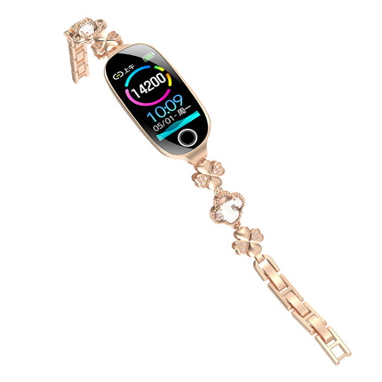 Fitaos Blutzucker Blutdrucküberwachung Luxus Diamant Design Fashion Smartwatch 