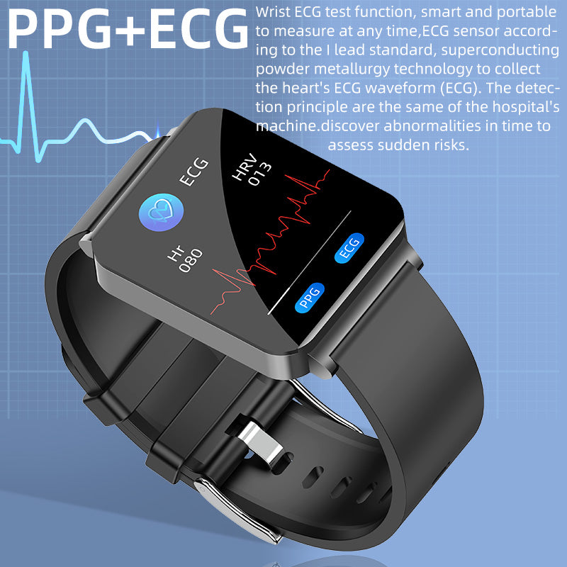 FITAOS EKG+PPG Blutzuckerüberwachung Gesundheits-Smart-Sportuhr 